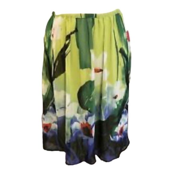 Jaclyn Smith Floral Print Swing Skirt(Size 12) - Picture 1 of 4